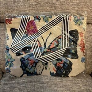 Floral Butterfly Tote Bag